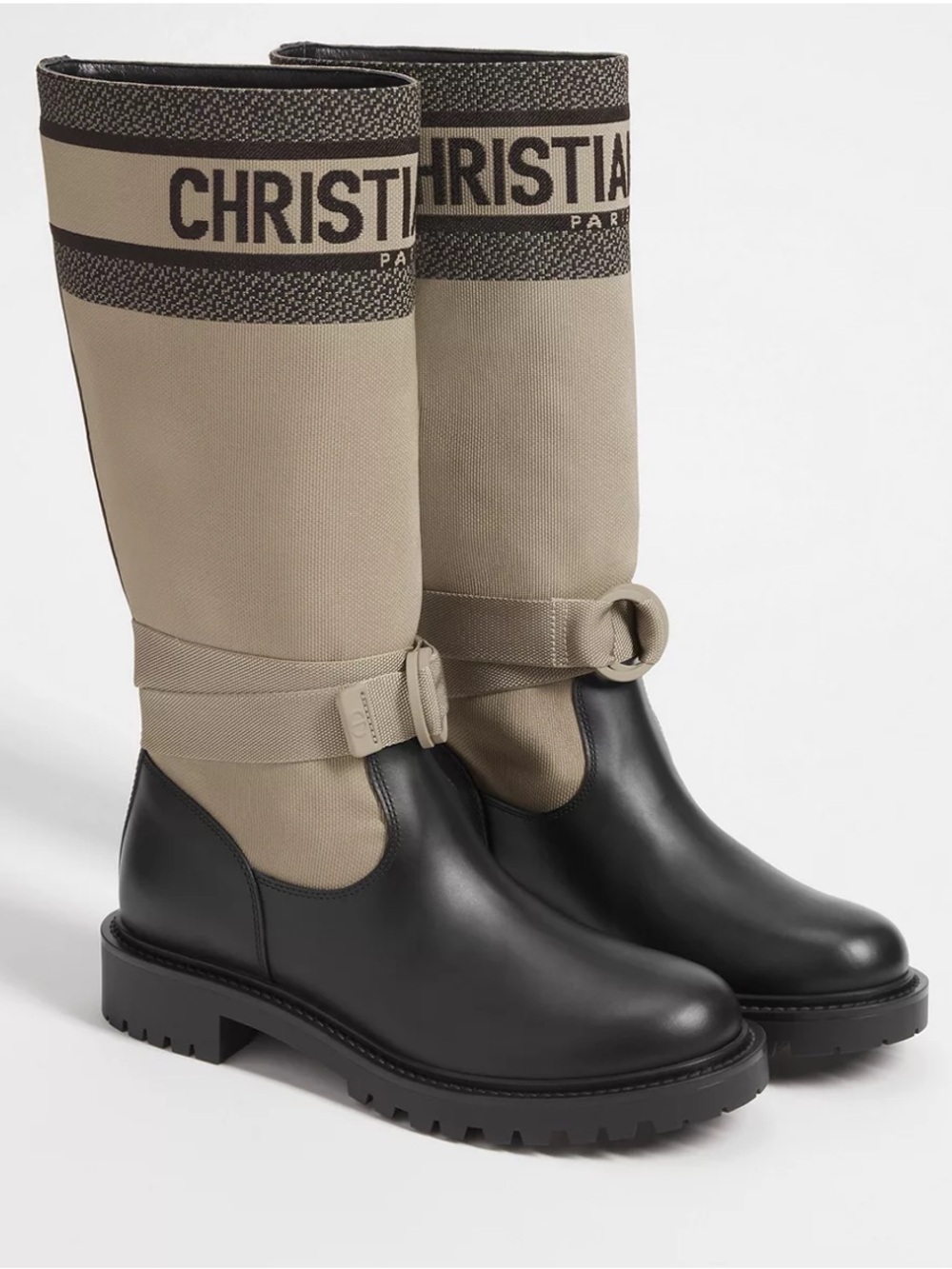 D-Major Boot by Dior — Taupe & Black